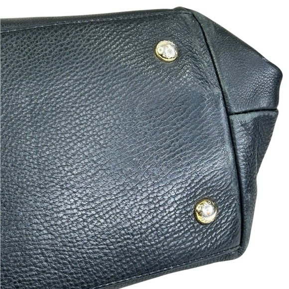 Michael Kors Hamilton Weekender Black Leather Bag X-Large Gold Hardware - Picture 7 of 8